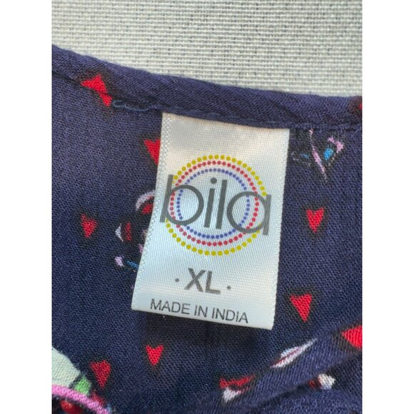 Bila Womens V Neck Fashion Boho Top Sleeveless Size XL Multi Paisley Lightweight - Picture 3 of 10